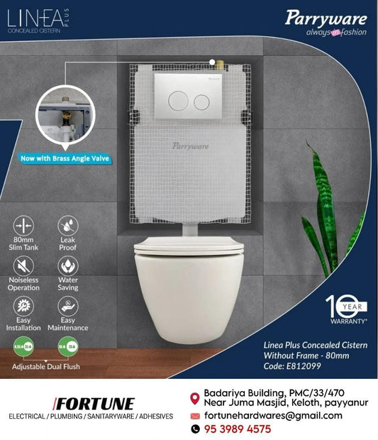 Parryware Concealed Flush Tank Half Frame E812599