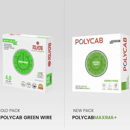 Polycab Maxima+(Green Wire) 1sq (1mm) HRFR-LSH LF