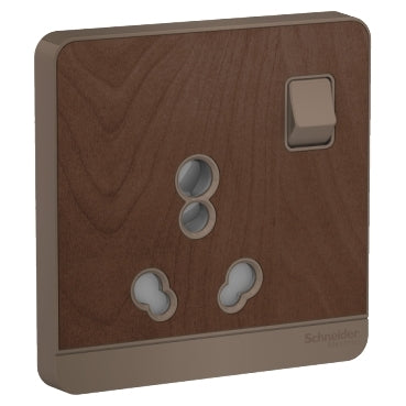 Schneider AvatarOn 3Gang 6/16A Switched Socket