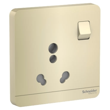 Schneider AvatarOn 3Gang 6/16A Switched Socket