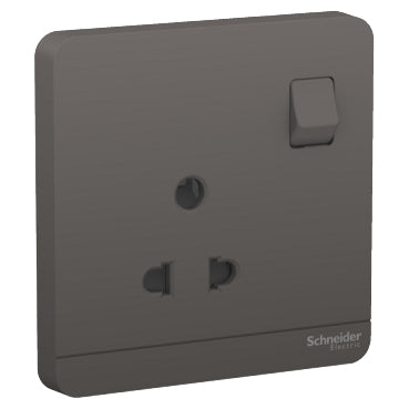 Schneider AvatarOn 3Gang 6A 2/3 Pin Switched Socket IP20