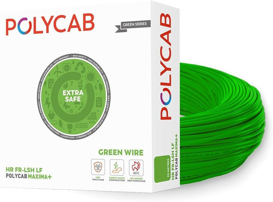 Polycab Maxima+(Green Wire) 1sq (1mm) HRFR-LSH LF