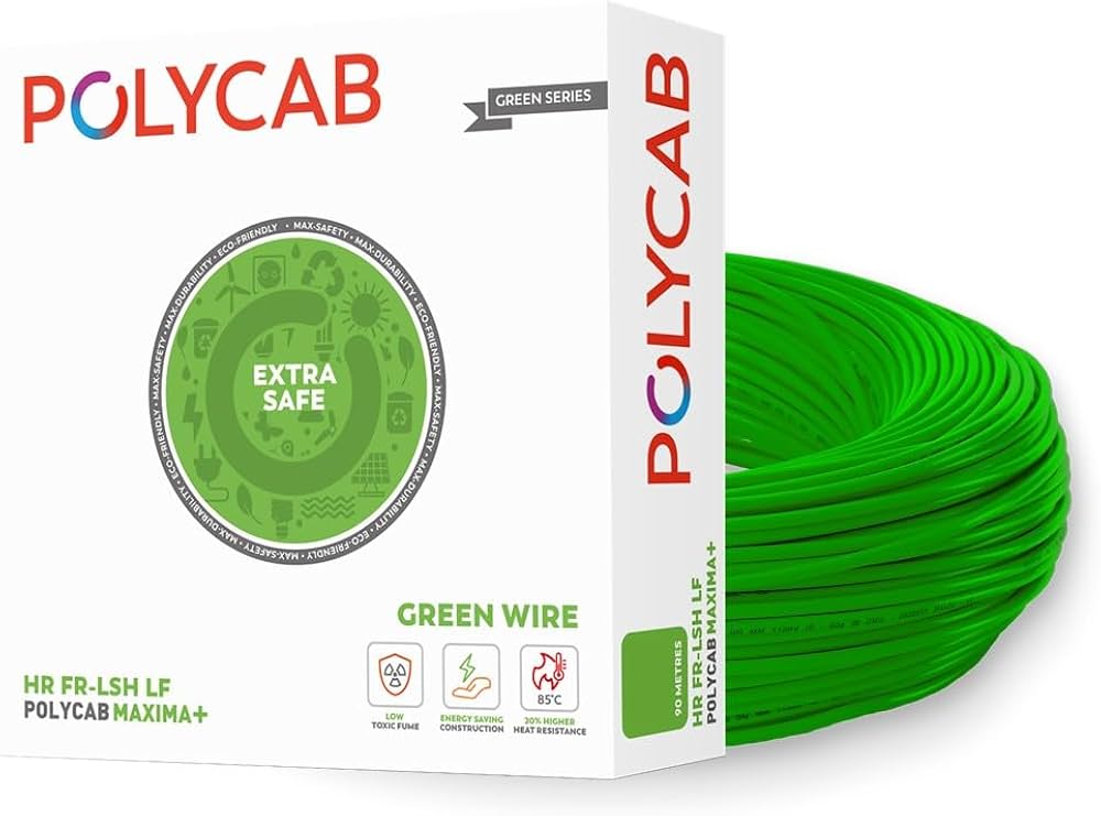 Polycab Maxima+(Green Wire) 1.5sq (1.5mm) HRFR-LSH LF